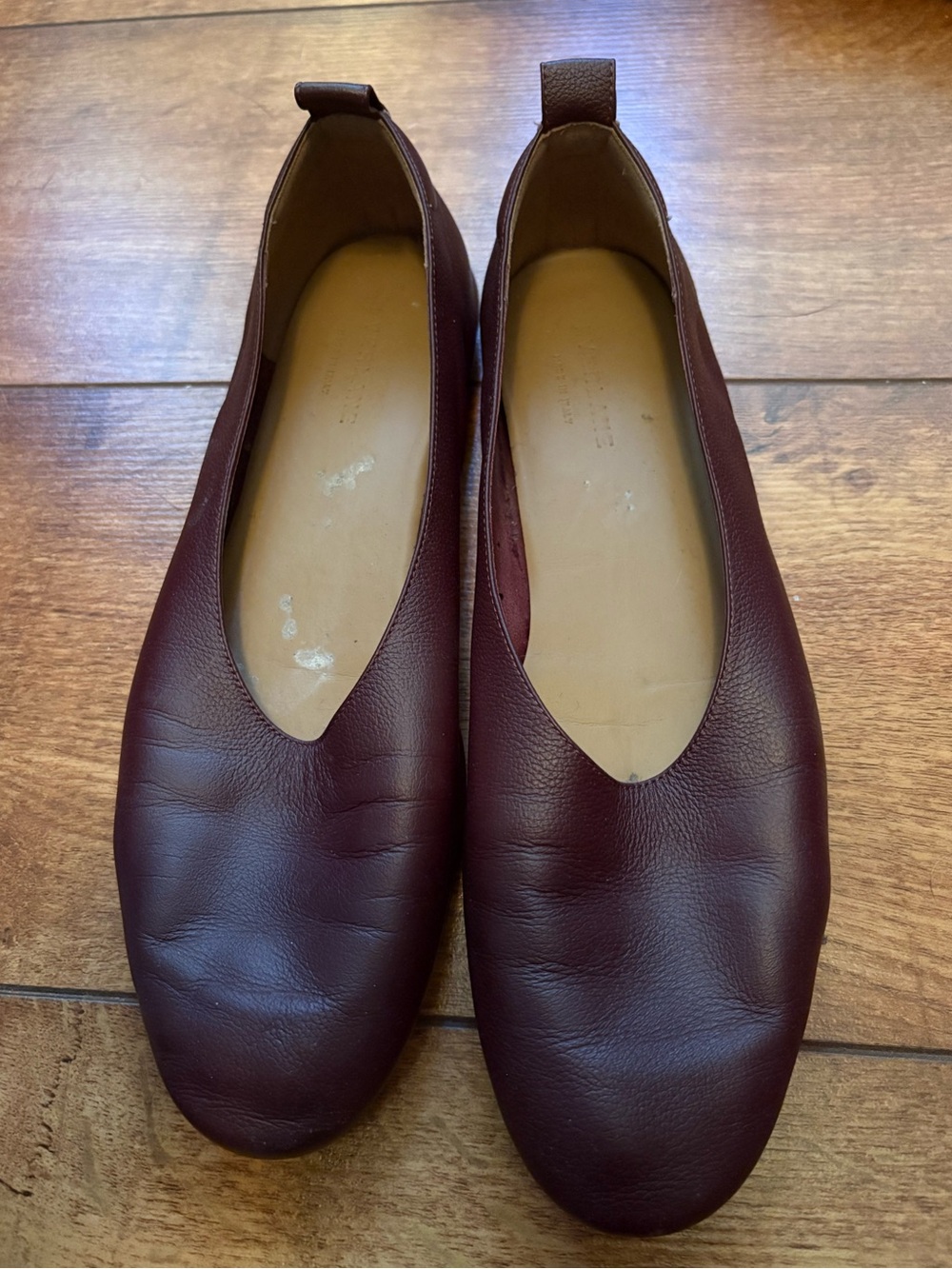 Burgundy Everlane Day Glove Flats